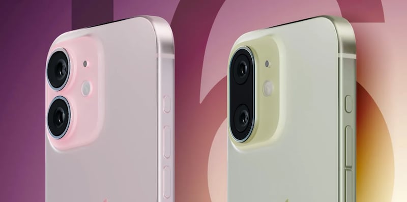 Imagen conceptual del iPhone 16 con cámara de alineación vertical como un Android.