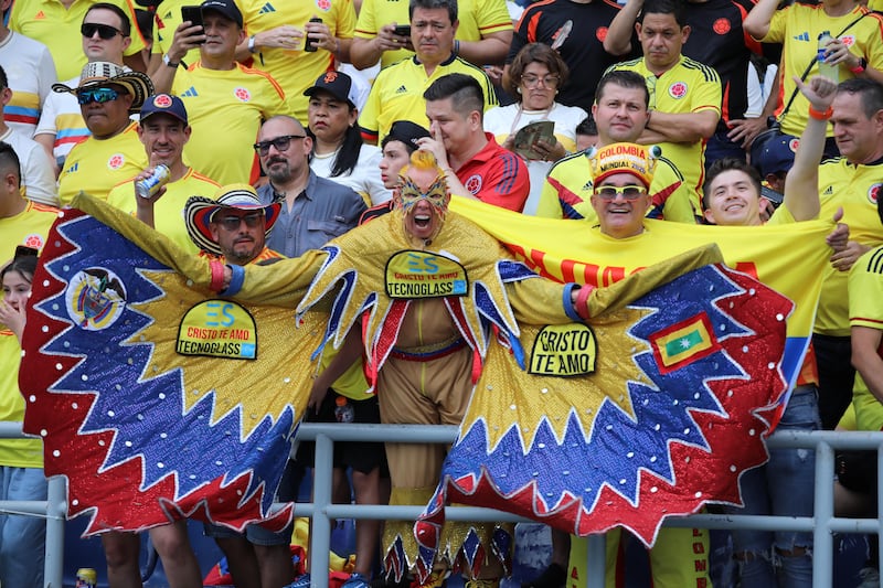 Así se vieron los rostros de los hinchas en el partido Colombia contra Chile en Barranquilla.