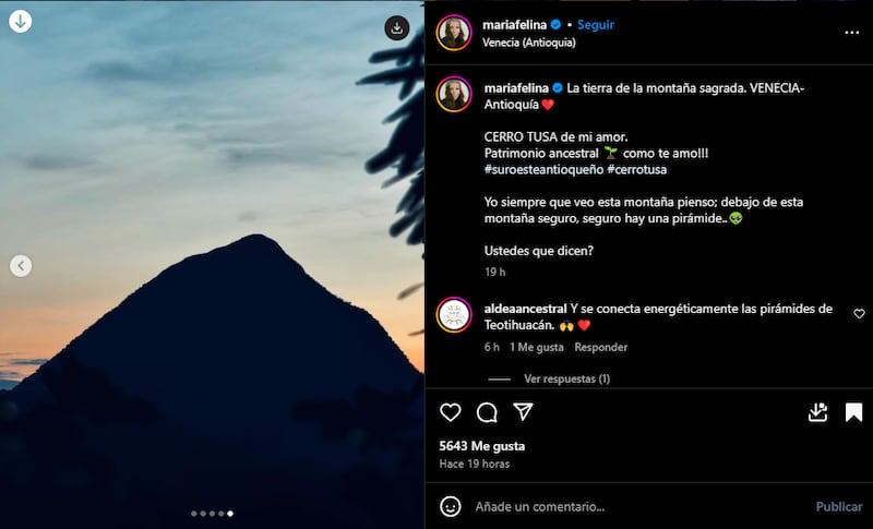 María Fernanda Yepes estuvo frente a un lugar considerado “sagrado” y encendió el debate en redes por si hay pirámides en Colombia