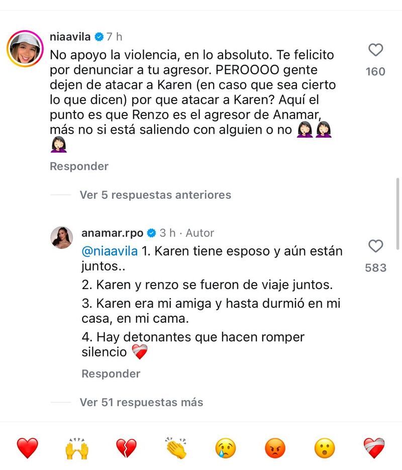 Anamar del Desafio xx habló de Karen Candia