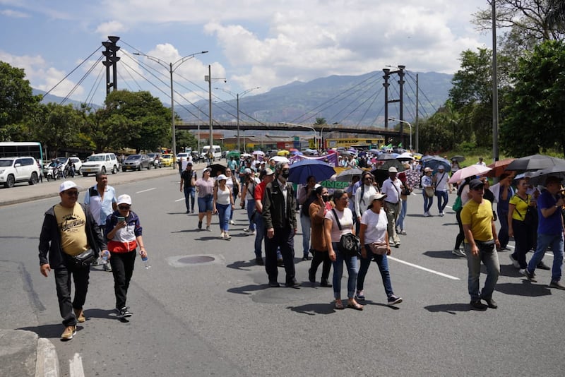 Marcha en favor de Petro en Medellín