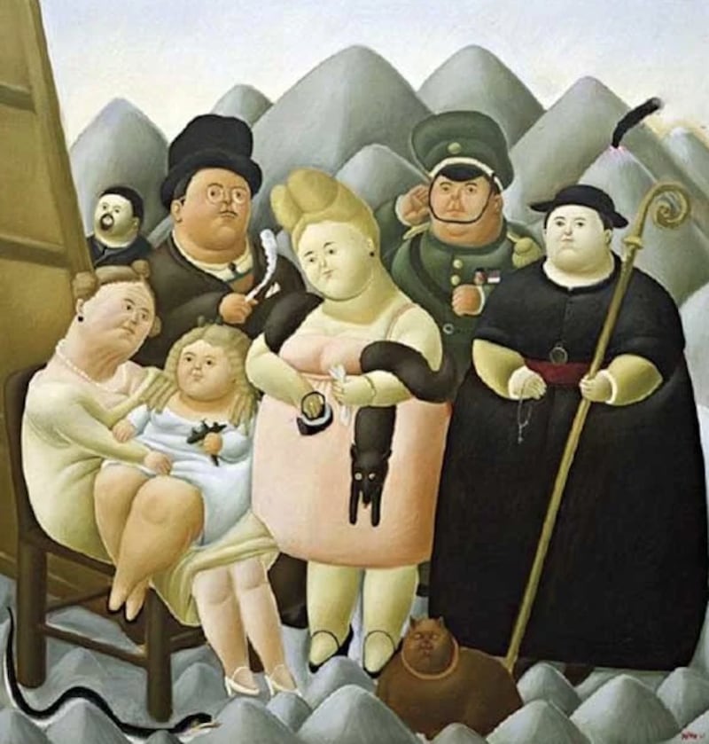 La familia presidencial. Obra de Fernando Botero