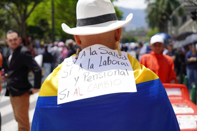 Marcha en favor de Petro en Medellín