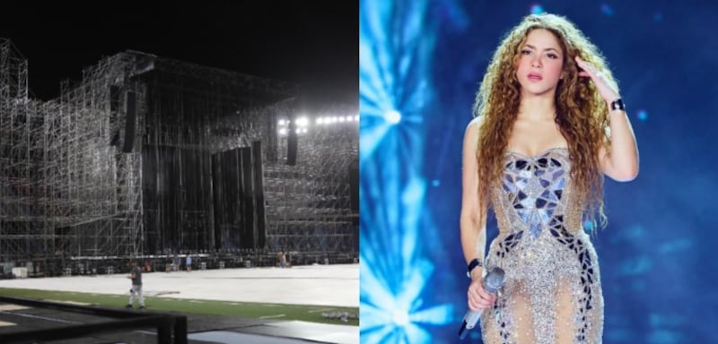 En fotos: monumental montaje del concierto de Shakira en el estadio Metropolitano en Barranquilla.