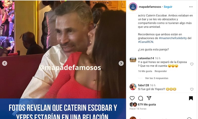 Fotos revelaron el supuesto amorío entre Yepes y Caterin Escobar en las grabaciones de ‘MasterChef’ 2025