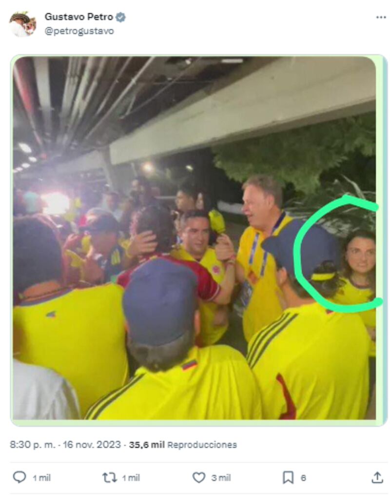 El post de Petro con foto de Karen Abudinen que borró