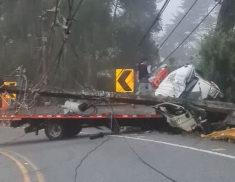 Accidente en variante Las Palmas