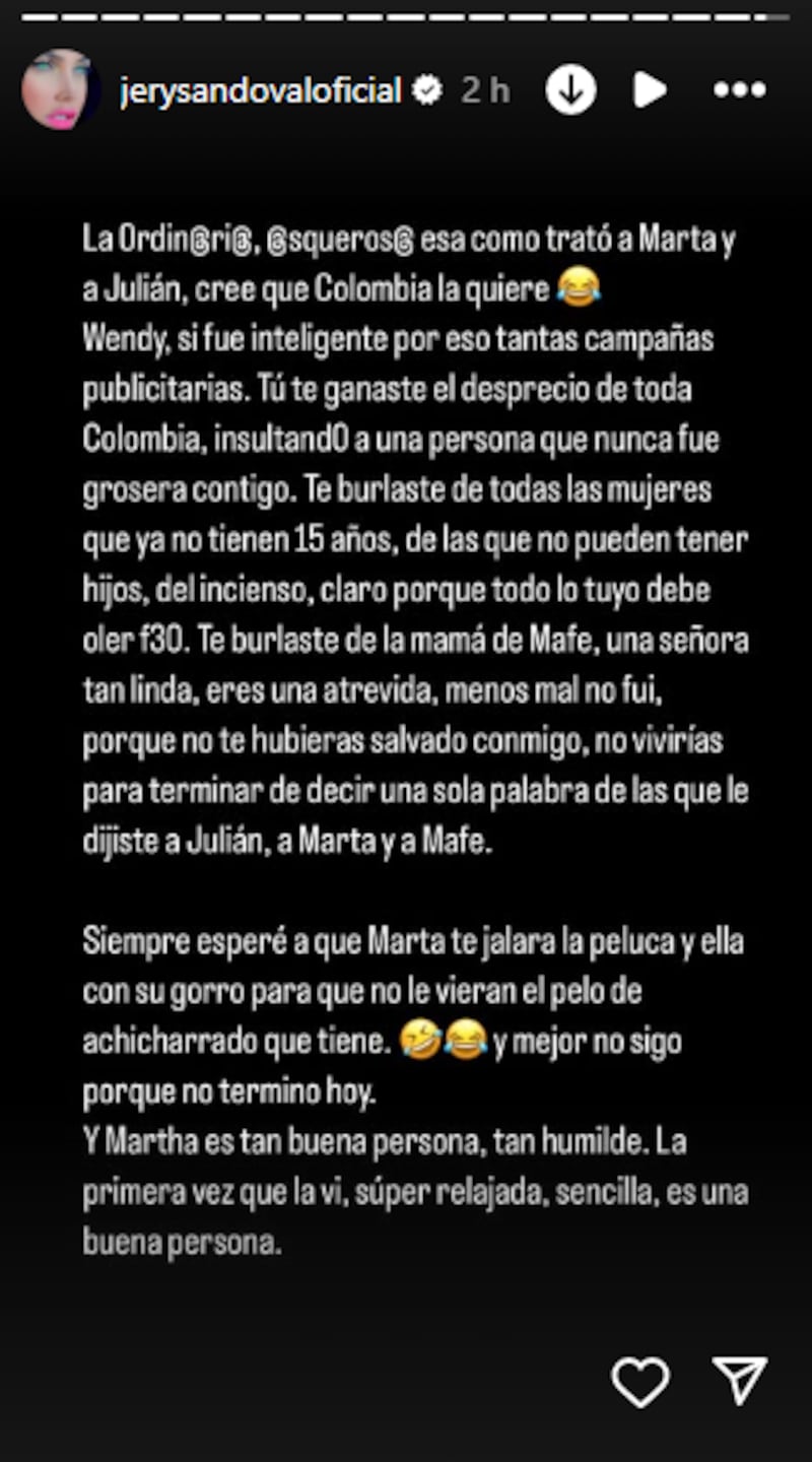 Jery Sandoval le dio con todo a Karen Sevillano y encendió la polémica a pocas semanas de estrenarse ‘La Casa de los Famosos Colombia’