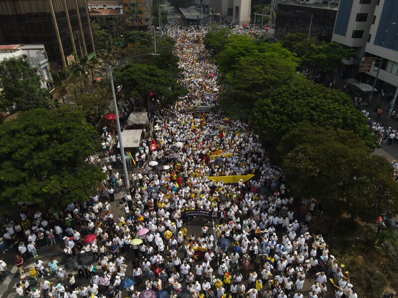 Manifestación en contra del gobierno de Petro en Medellín, 6 de marzo de 2024