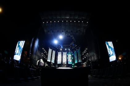 Asagraum, de Países Bajos, durante su presentación en el Festival Rock al Parque en Bogotá.