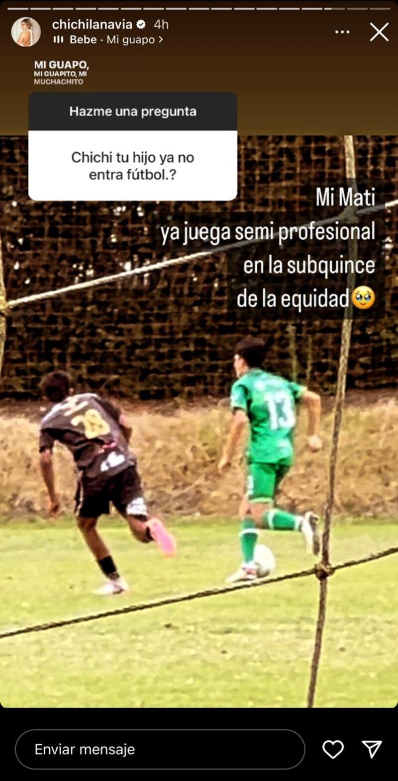 Chichila Navia mostró lo orgullosa que está de su hijo por logró futbolístico en equidad