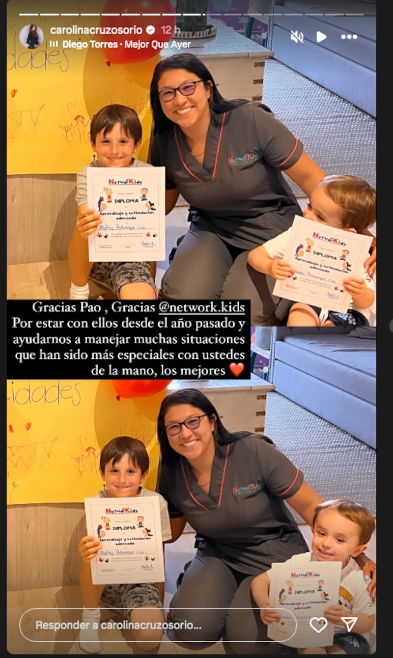 Carolina Cruz mostró lo orgullosa que está de sus hijos Matías y Salvador con su avance