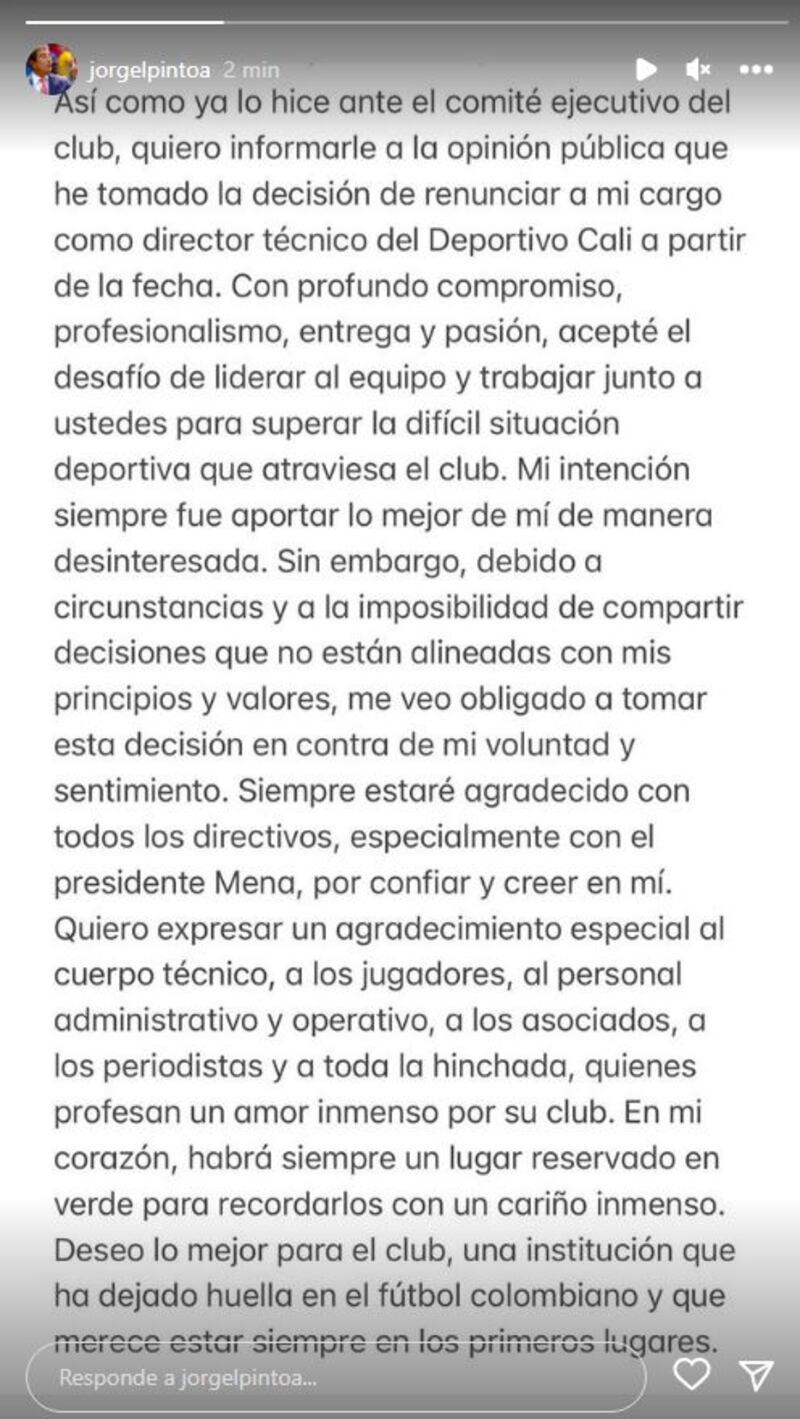 Jorge Luis Pinto se va de Deportivo Cali porque no se come el cuento Chino