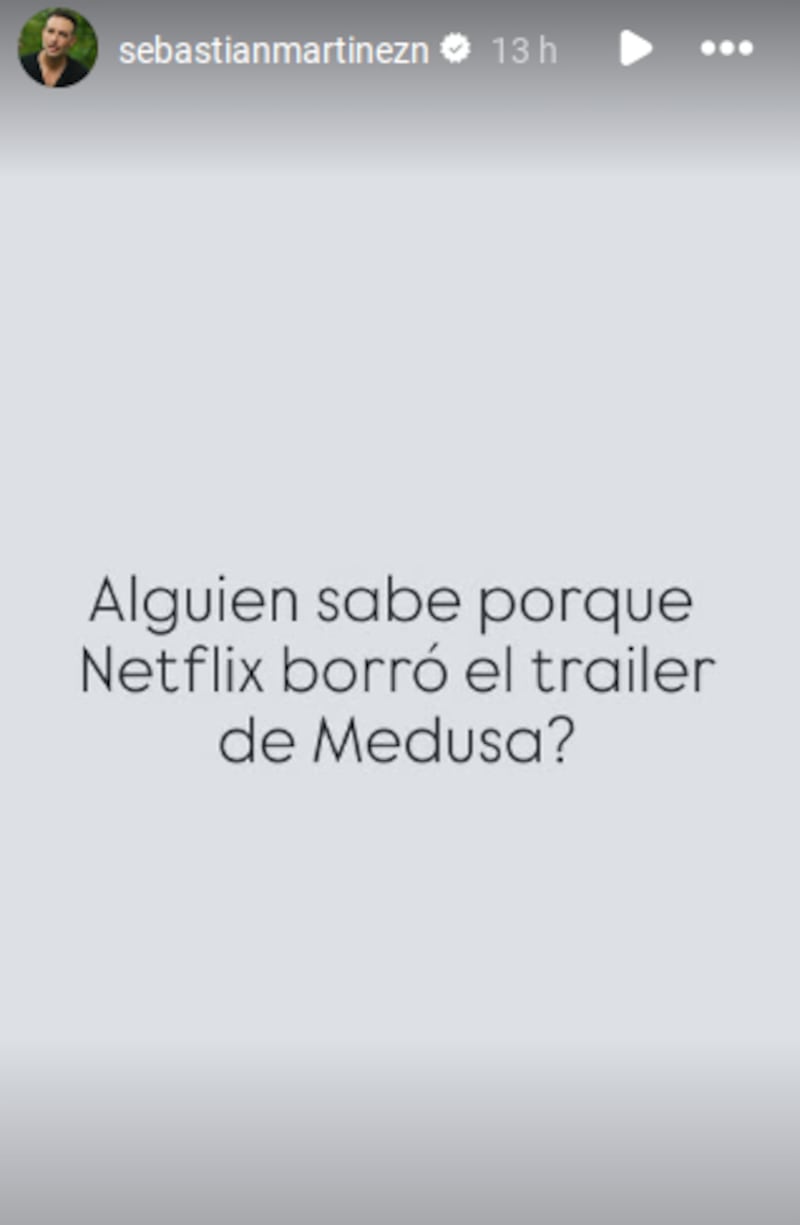 Sebastián Martínez confuso ante la decisión de Netflix sobre 'Medusa’