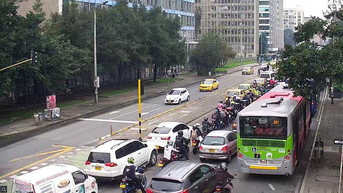 Congestión vial en Bogotá
