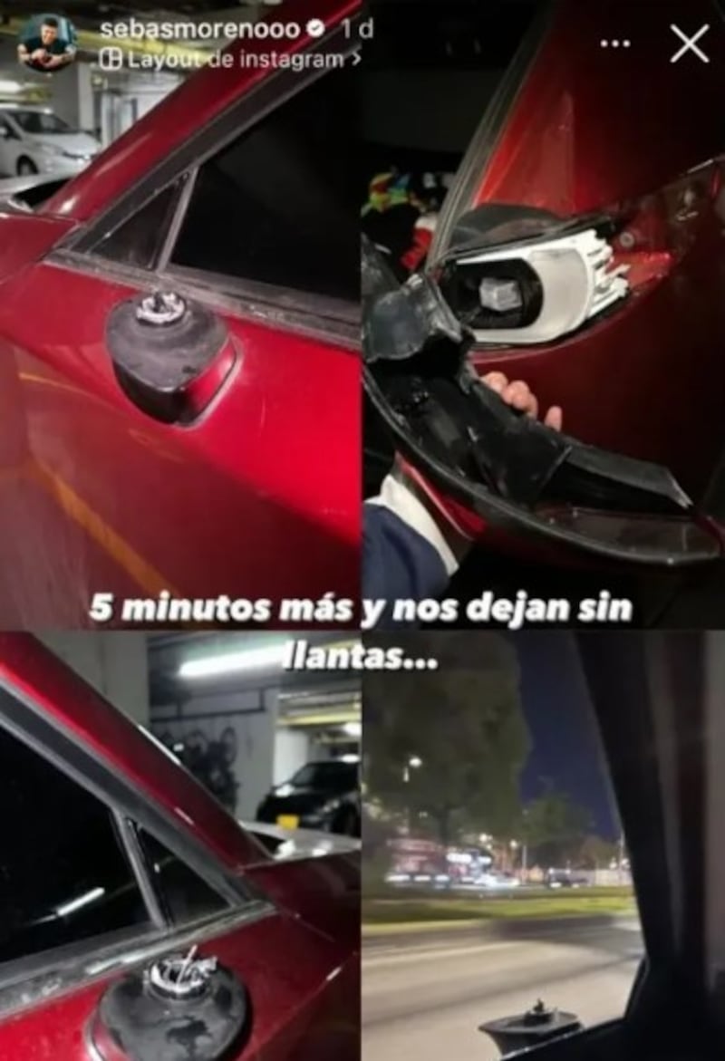 Desvalijaron el carro a famoso influencer en Bogotá.