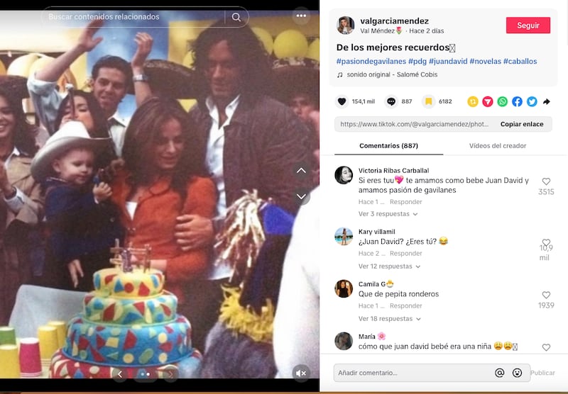 Juan David, el bebé de 'Pasión de Gavilanes' es en realidad una niña y así luce actualmente