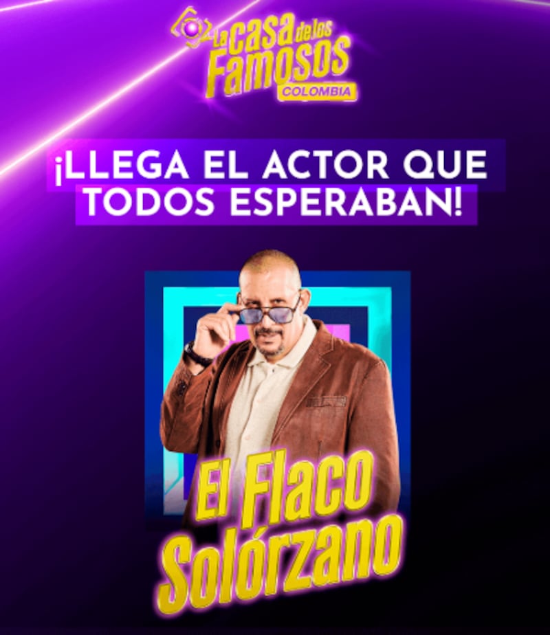 Canal RCN confirmó que el reconocido actor Flaco Solórzano es el nuevo habitante invitado por el ‘Jefe’ de ‘La Casa de los Famosos Colombia’