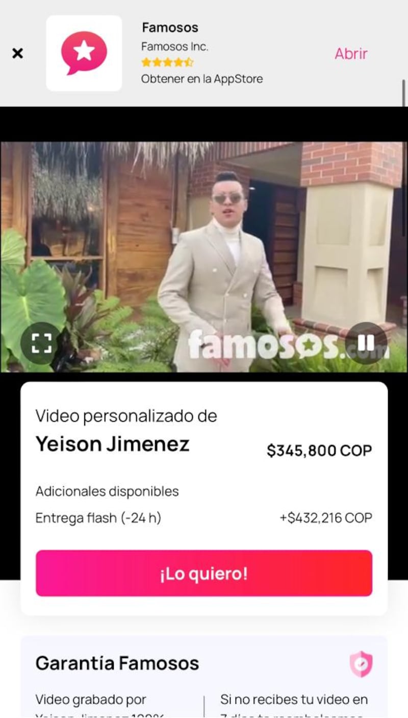 Yeison Jiménez anunció que retomó los saludos personalizados para sus fans y este es el precio