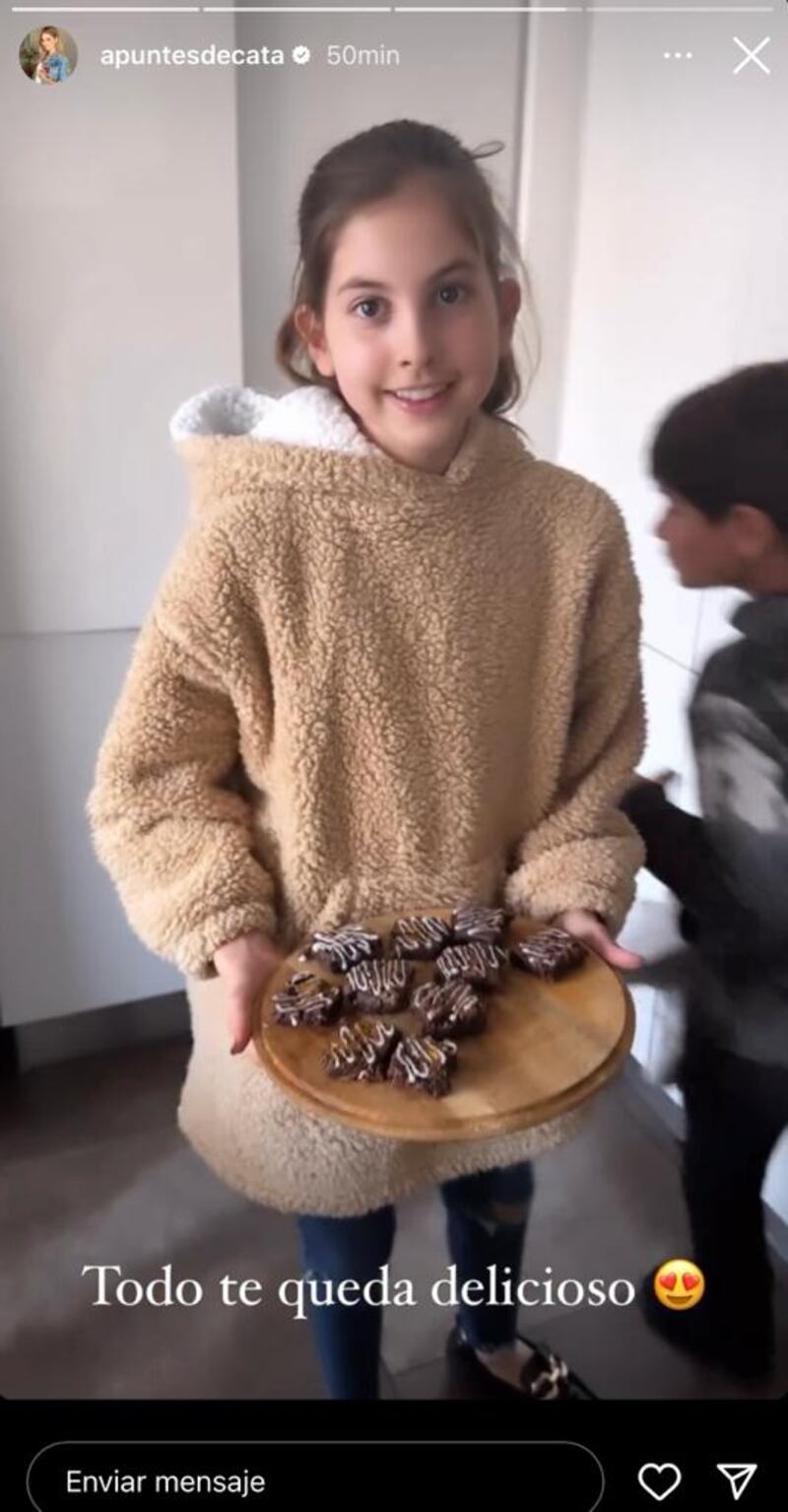 Catalina Gómez mostró el talento de su hija Emilia en la cocina