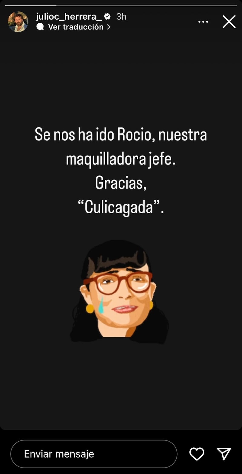 Julio César Herrera Betty, la fea lamentó la muerte de la maquilladora