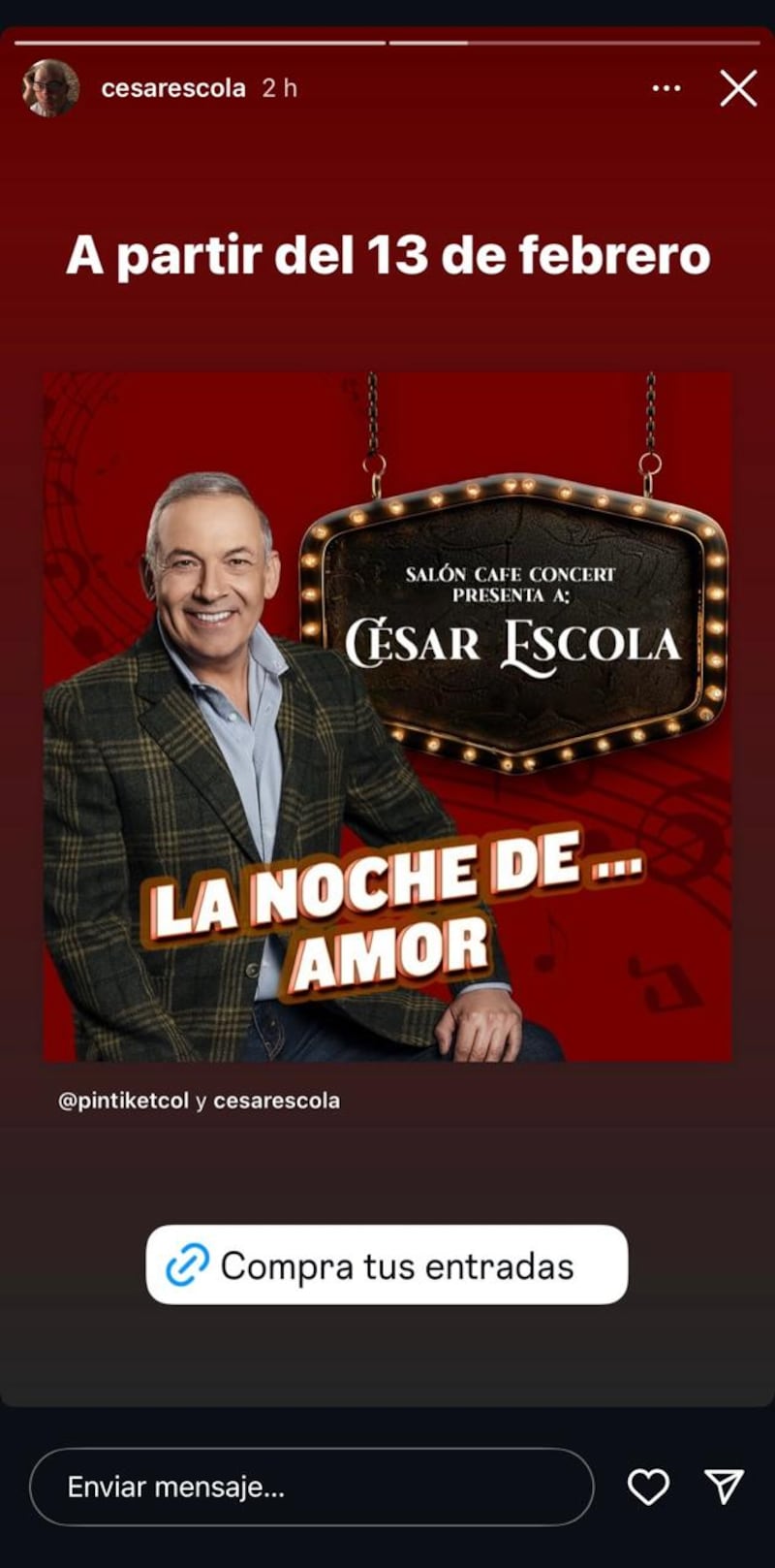 César Escola retoma proyecto musical fuera de Yo me llamo