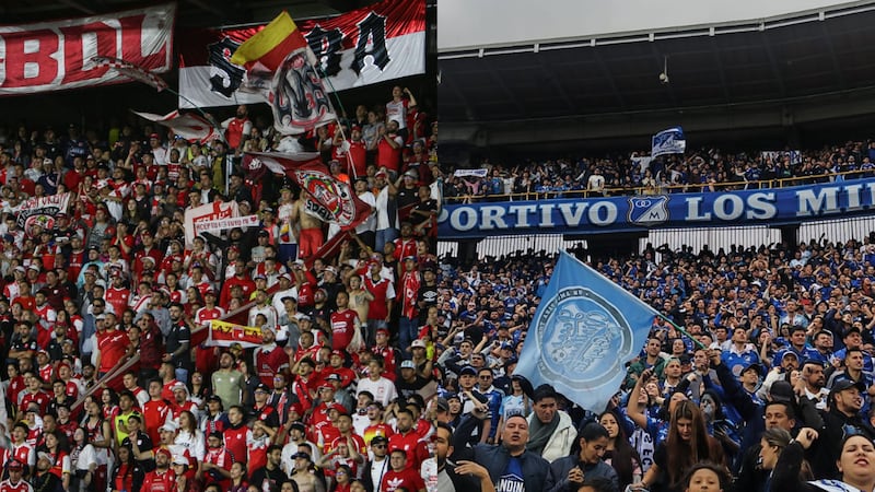 Barras de Millonarios y Santa Fe