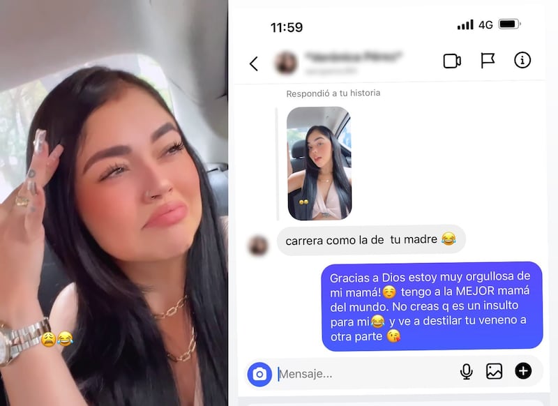 'La Segura' mostró la conversación que tuvo con un hater