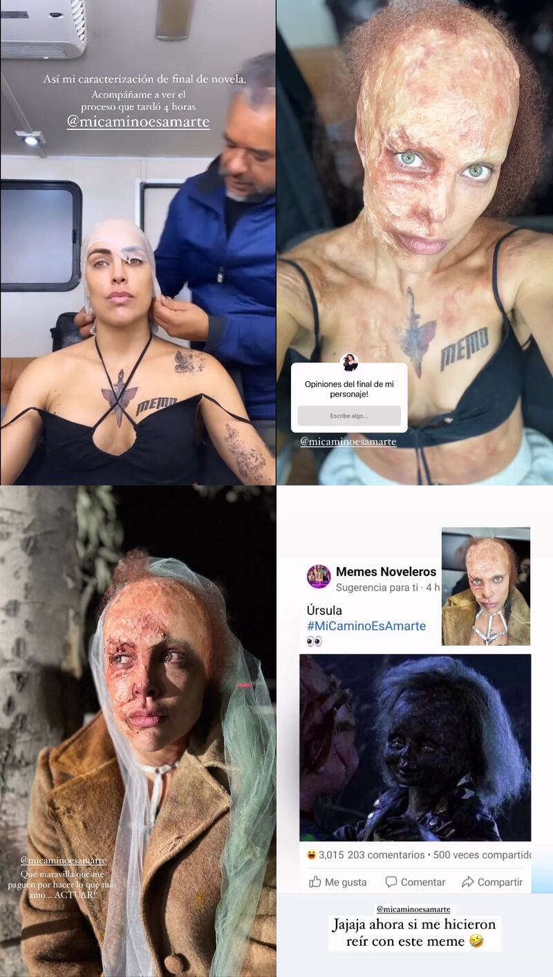 Sara Corrales presentó quemaduras en su rostro en varias fotos