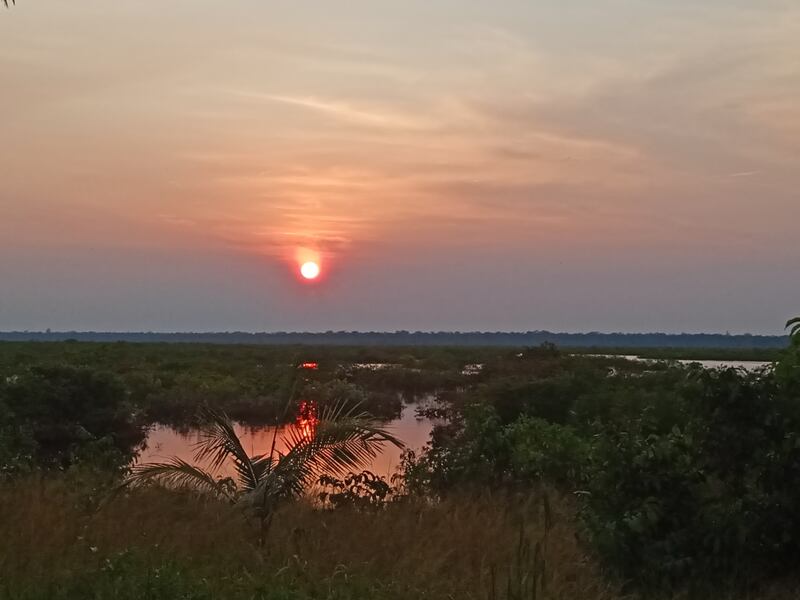 Atardecer en Sarrapia.