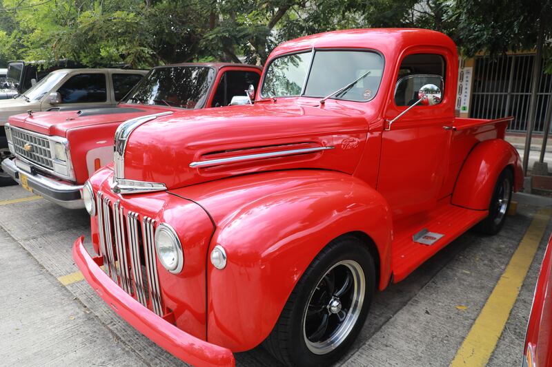 Exposición de autos antiguos de Barranquilla.