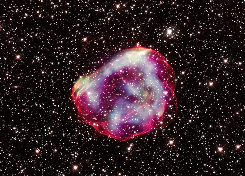 Una imagen de los remanentes de la supernova SNR 0519-69.0