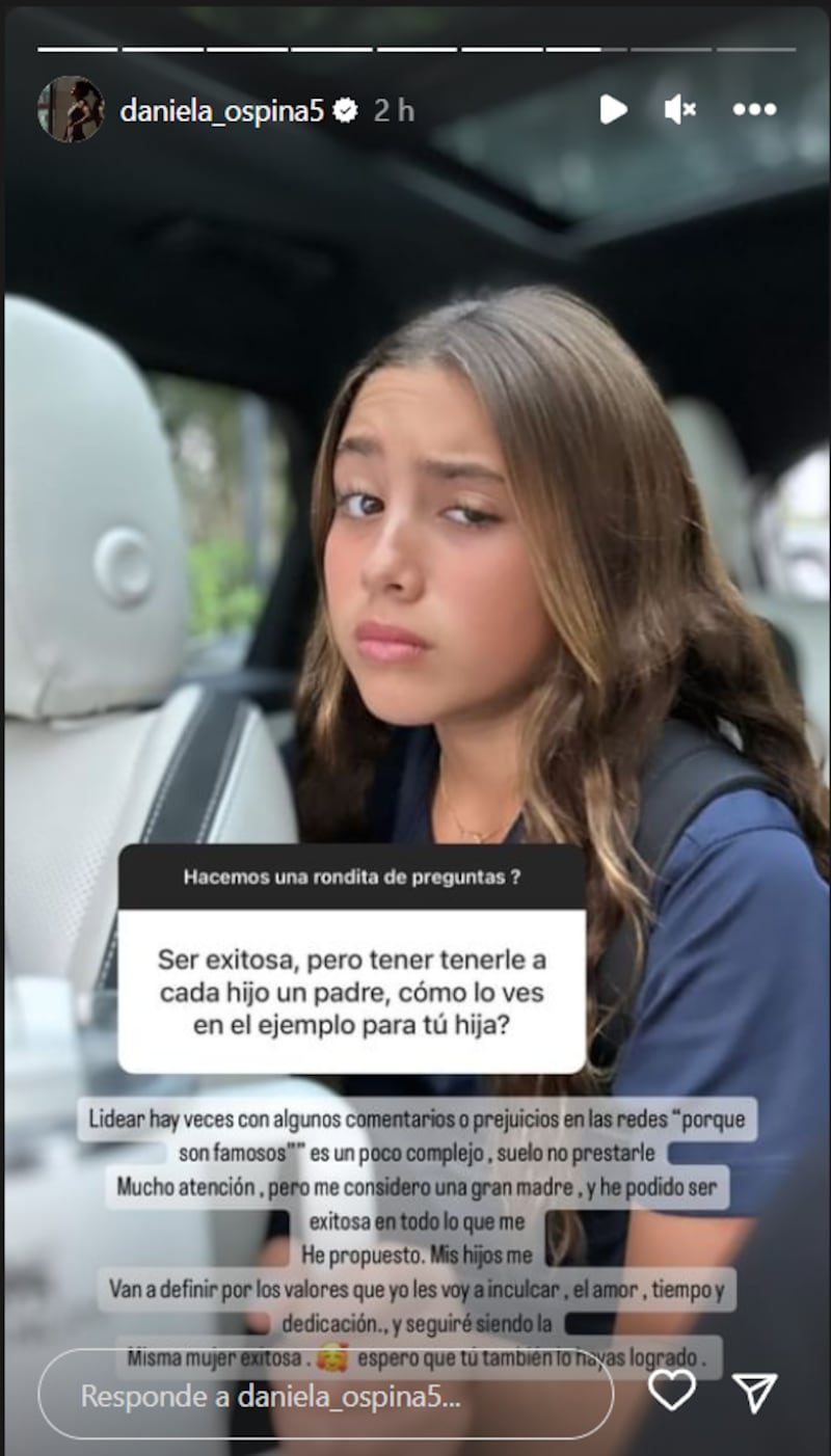 Daniela Ospina respondió a críticas por la relación de James Rodríguez y su hija desde la lejanía