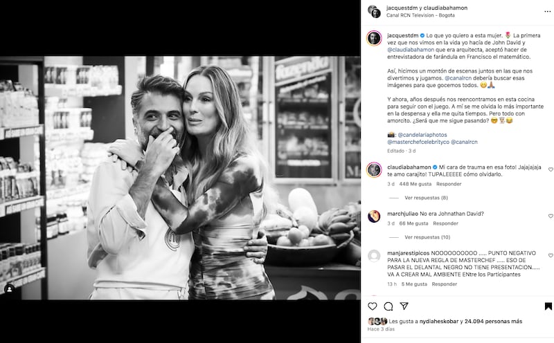 La profunda declaración de a mor de Jacko de ‘MasterChef’ a Claudia Bahamón