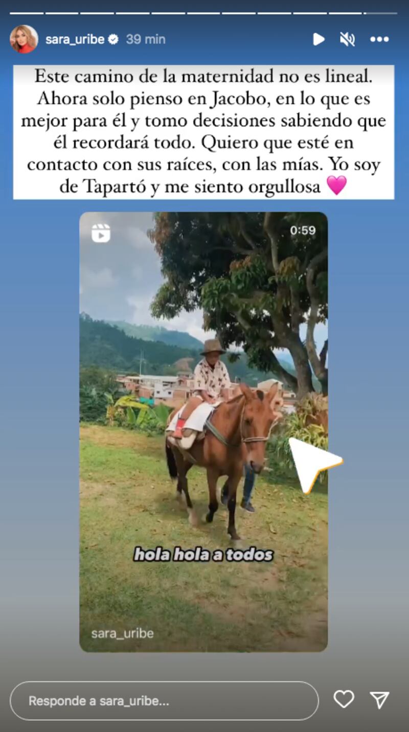 Sara Uribe habla del ejemplo que da a su hijo Jacobo