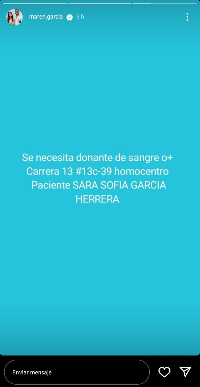 Esposa de Omar Geles pide donante de sangre por esta razón