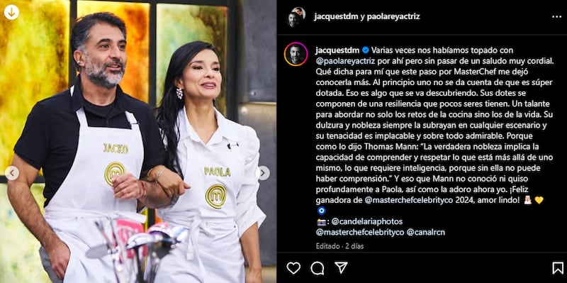 Jacko publicó unas hermosas fotografías con su pareja quien le acompaña en el país en el que está